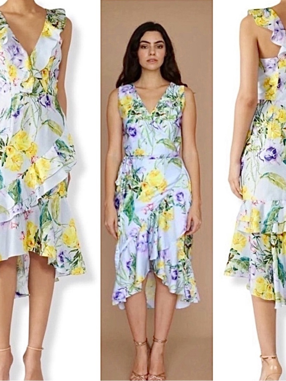 Vone Aini Floral Midi Dress size 2